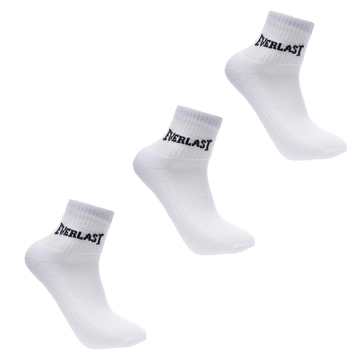 Set de 3 Sosete Everlast Quarter pentru Barbati alb