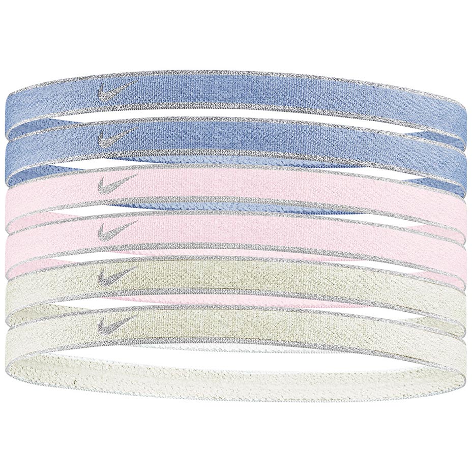 Set de 6 Headbands? Nike Swoosh Sport metallic-mov, roz, galben N1002008511OS