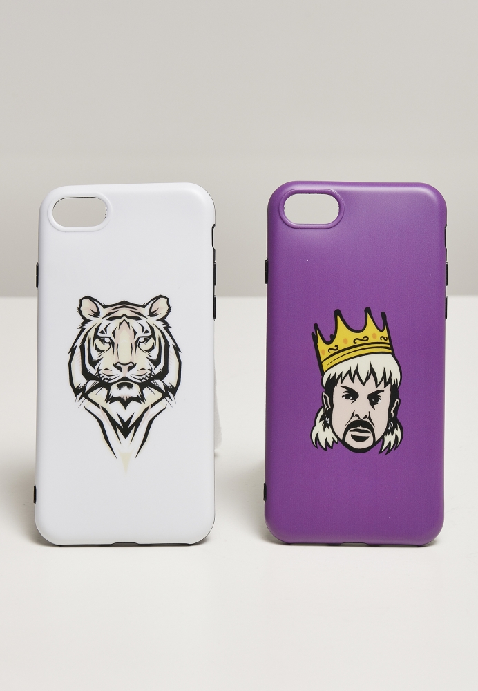 Set Huse telefon Big Cats I Phone 678 alb violet Mister Tee