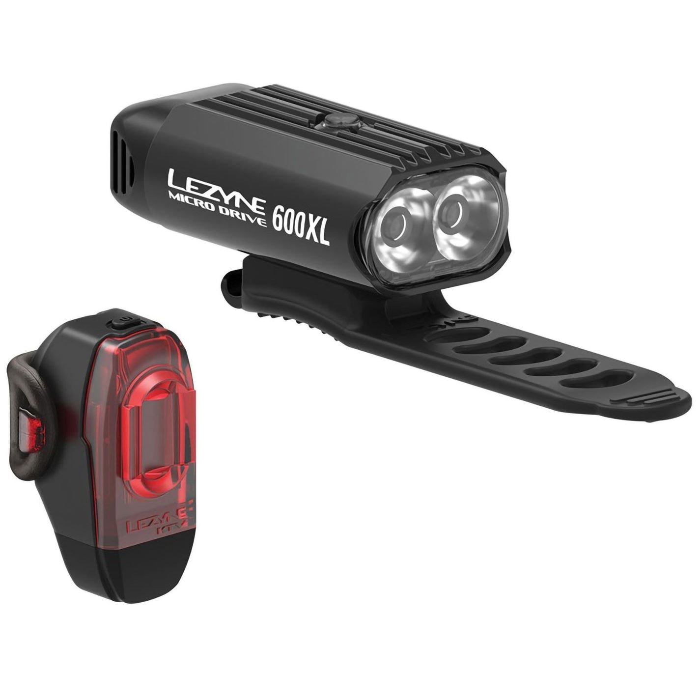 Set Lezyne Micro Drive 600XL/KTV Light - 600/10 Lumen negru