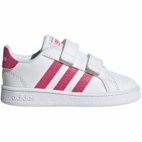 Shoes For Adidas Grand Court alb-roz EG3815 pentru fete