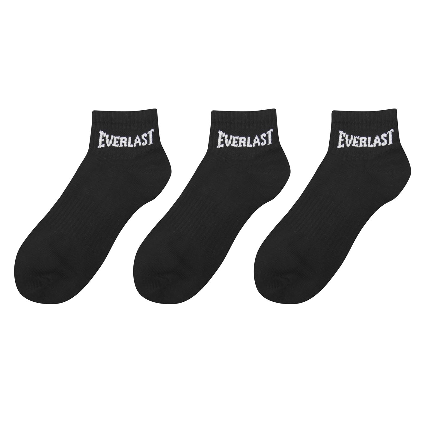 Sosete Set de 3 Everlast Quarter pentru Femei negru