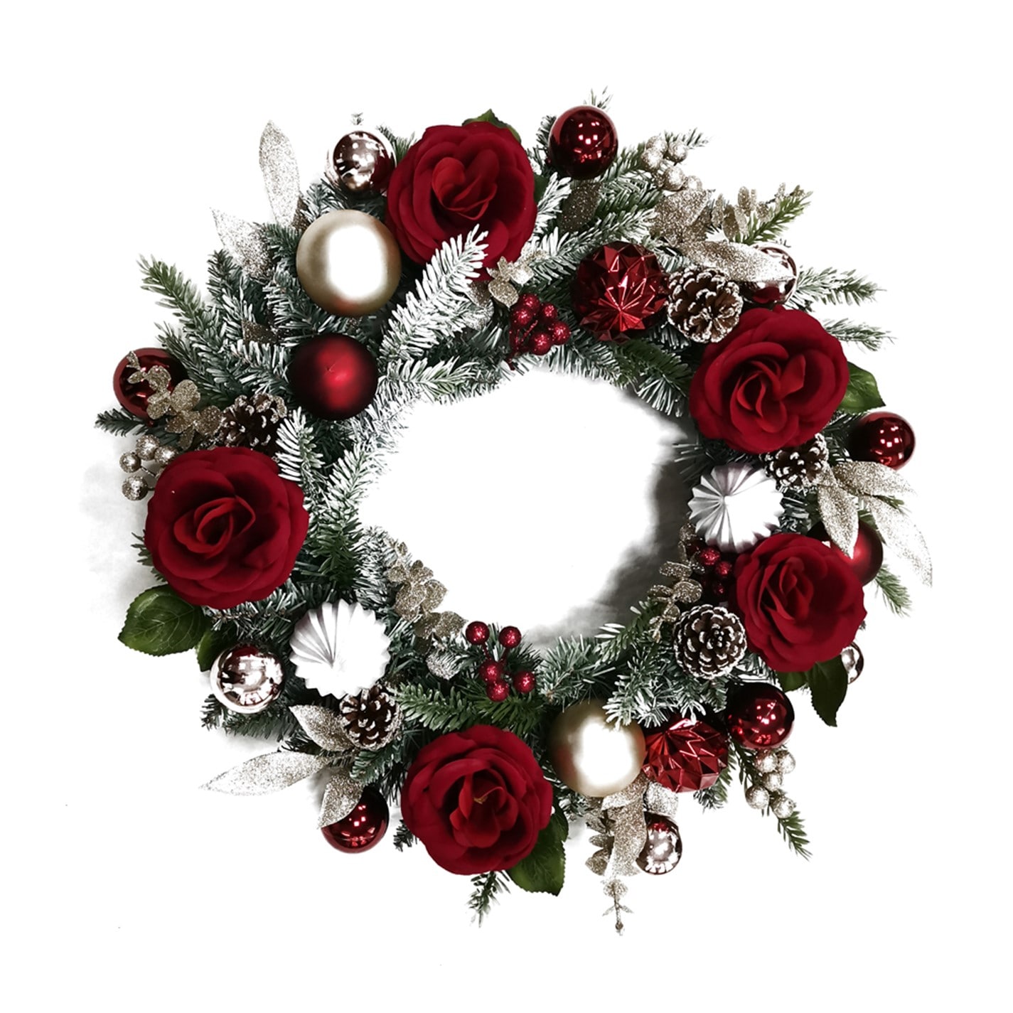 Spiritul Craciunului Luxury Wreath 31 christmas roz