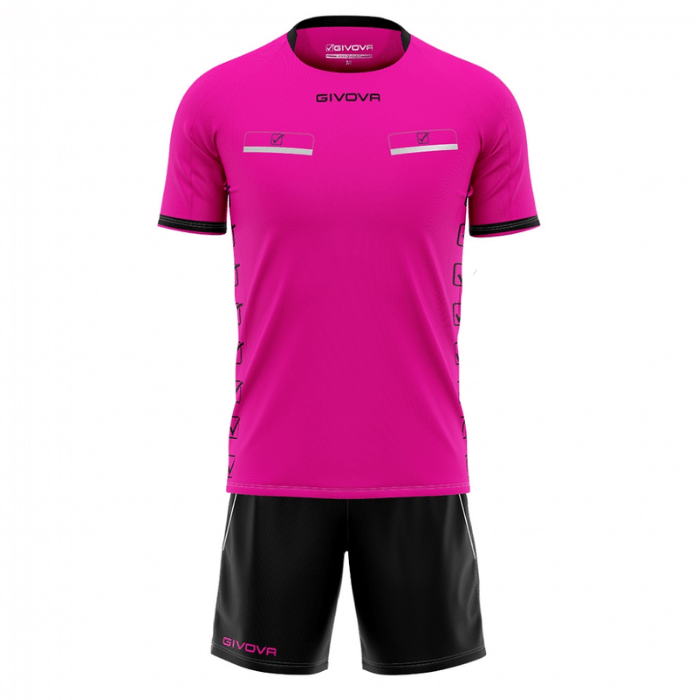 Echipament arbitru KIT Givova roz fucsia negru