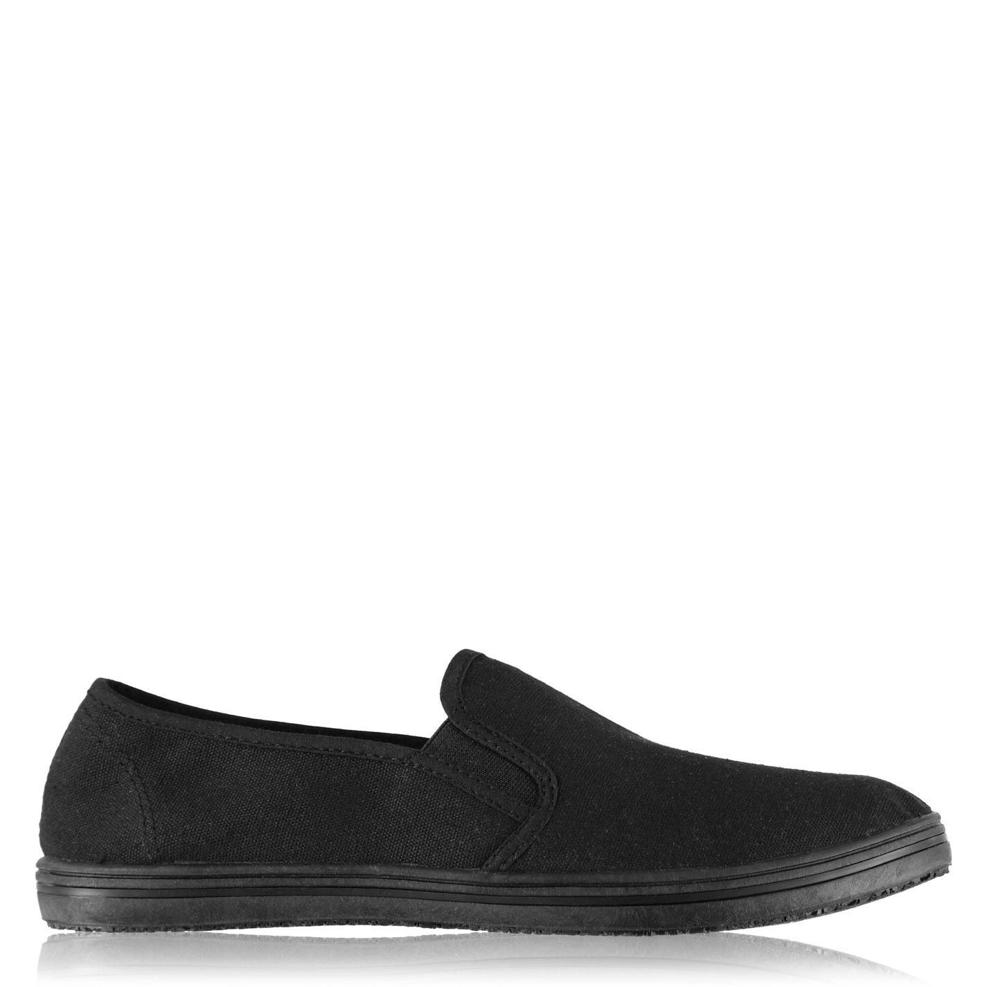 Tenisi din Panza Slazenger Slip On pentru copii negru