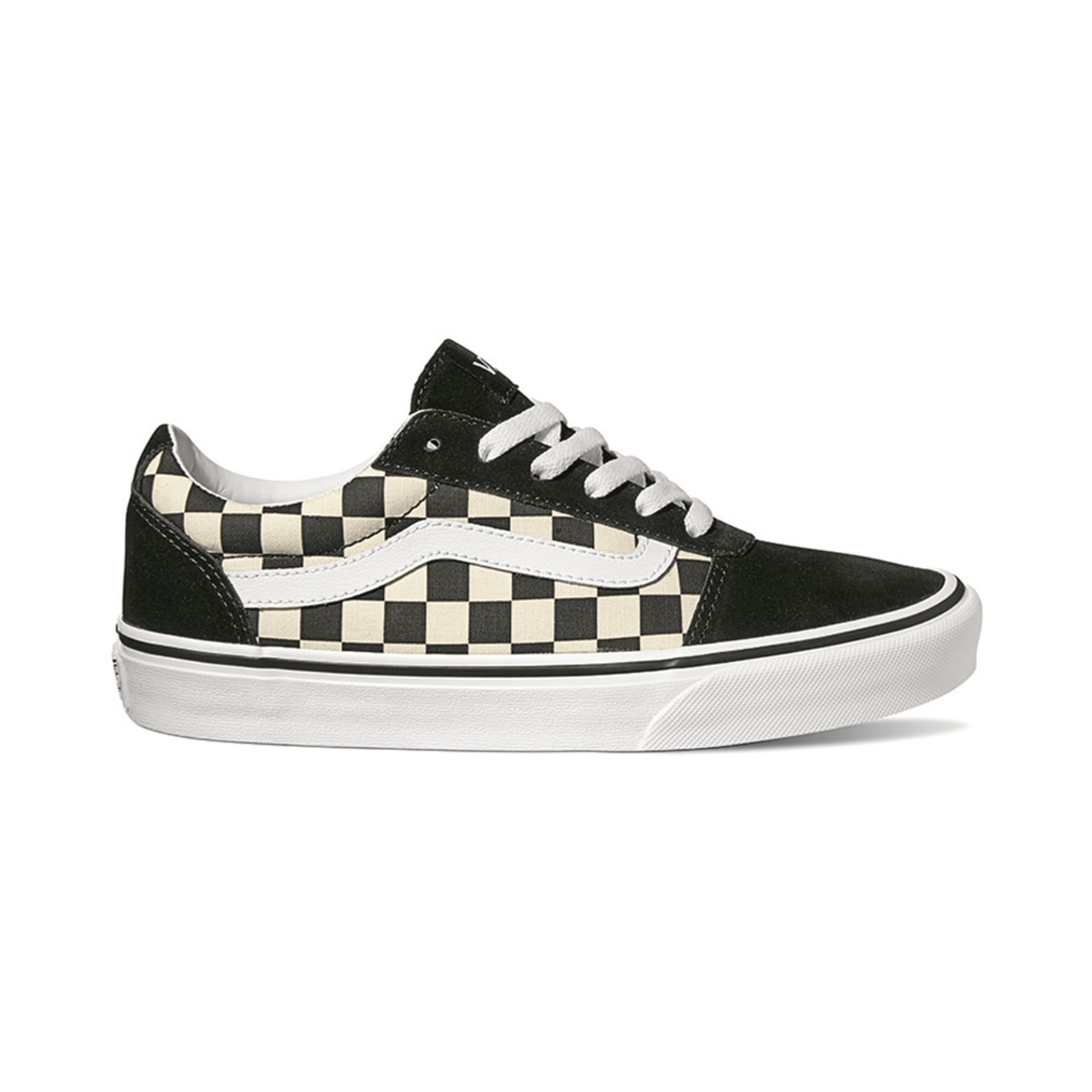 Tenisi panza Vans Ward pentru femei chkrbrd negru alb