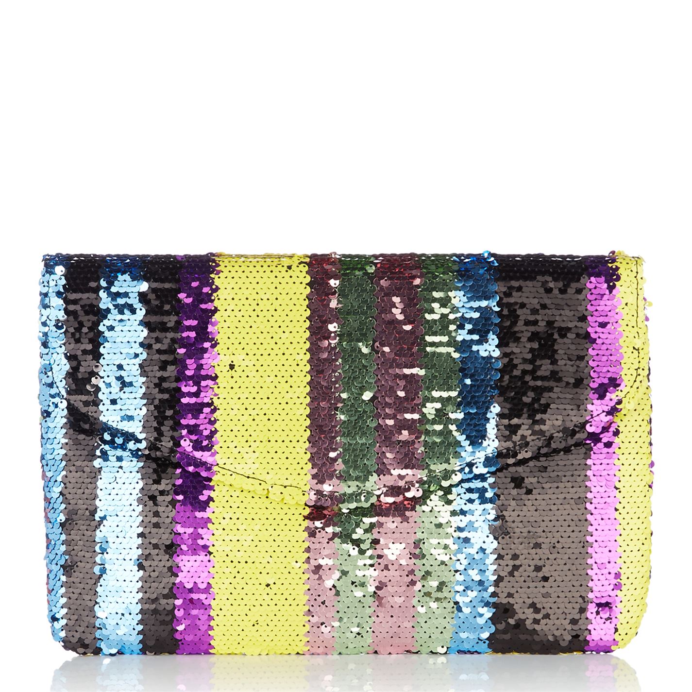 Therapy London Therapy London cu dungi Sequin Coin Pouch multicolor