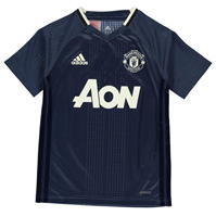 Tricou antrenement adidas Manchester United FC pentru copii albastru bleumarin