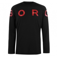 Tricou Bjorn Borg Bjorn cu Maneca Lunga Ante negru rosu