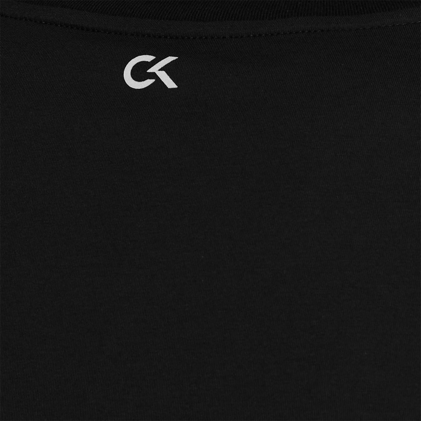 Tricou Calvin Klein Performance Logo cu maneca scurta ck negru