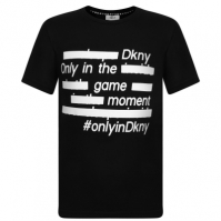 Tricou cu imprimeu DKNY pentru baieti pentru Copii negru 09b