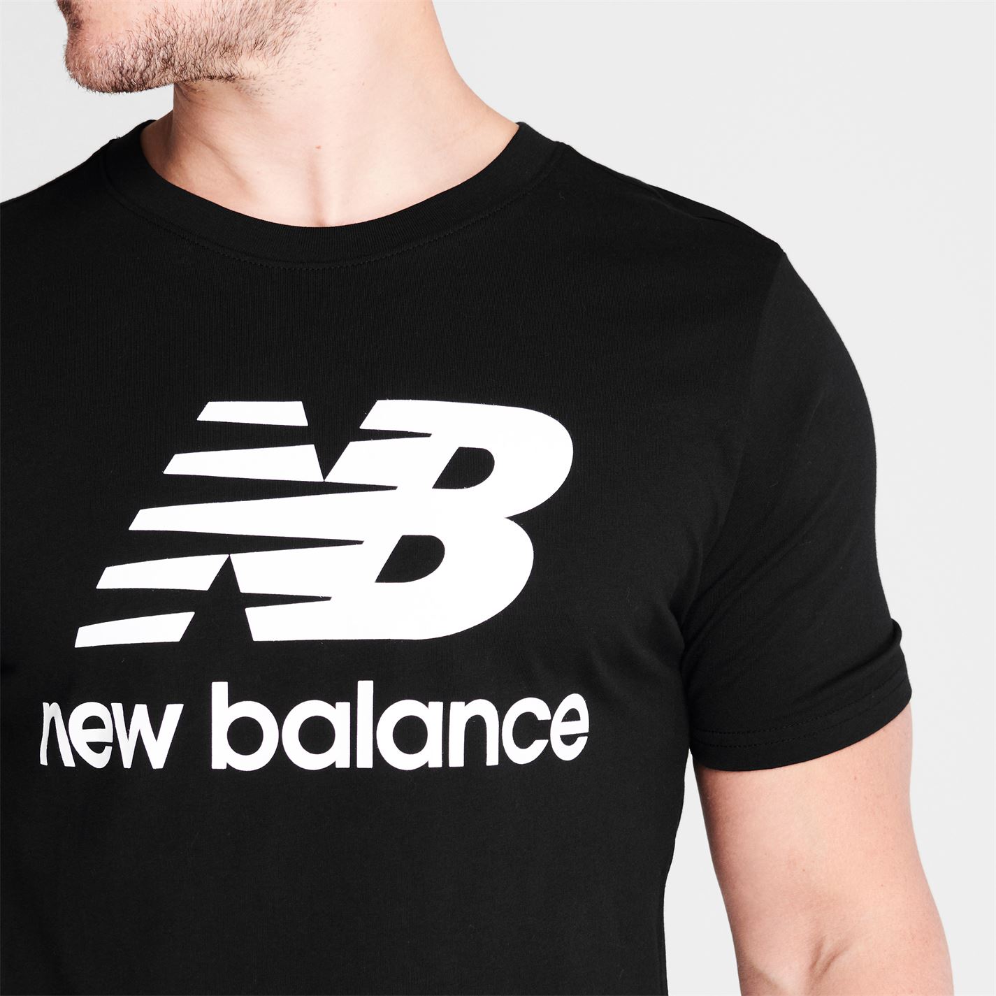 Tricou cu imprimeu New Balance Stack negru