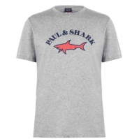 Tricou cu imprimeu Paul And Shark Crew And Shark Big Print gri