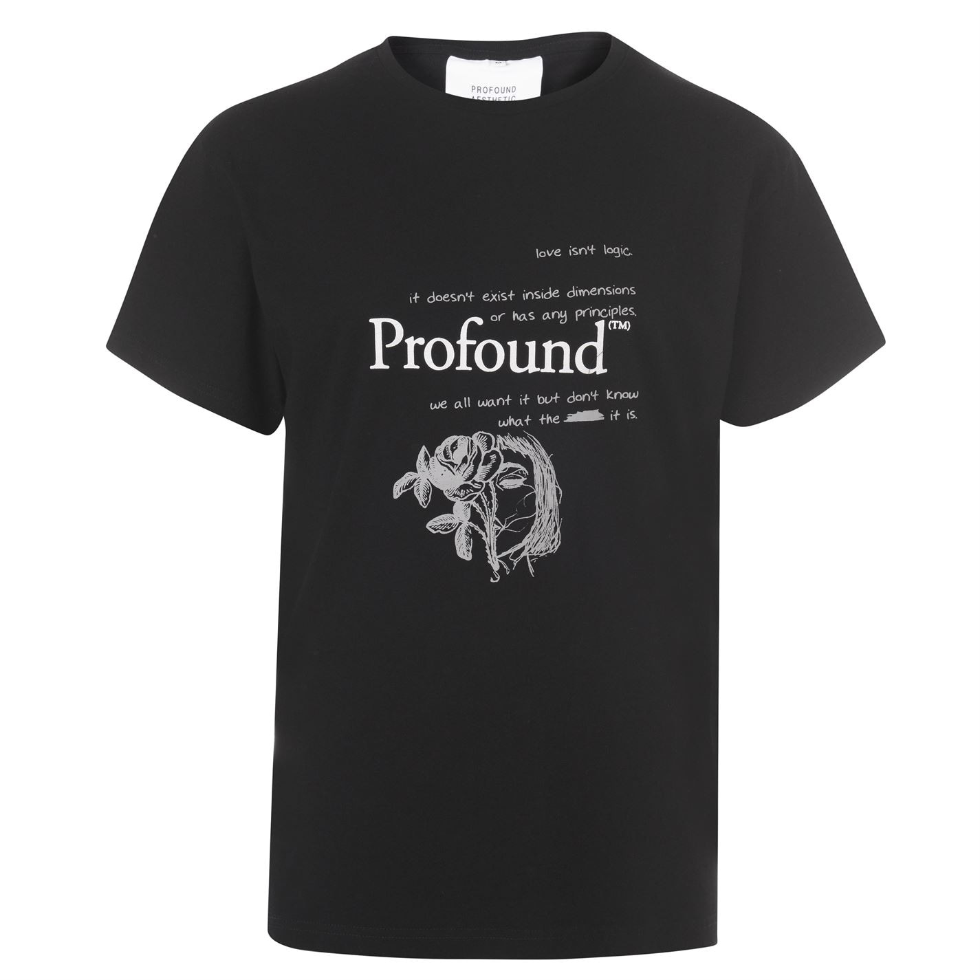 Tricou cu imprimeu Profound Aesthetic negru