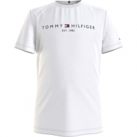Tricou cu imprimeu Tommy Hilfiger Chest pentru baietei bright alb