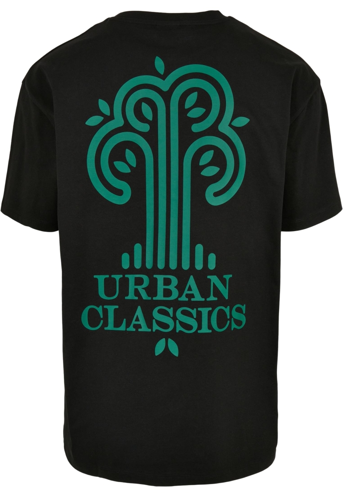 Tricou cu logo Organic Tree negru Urban Classics