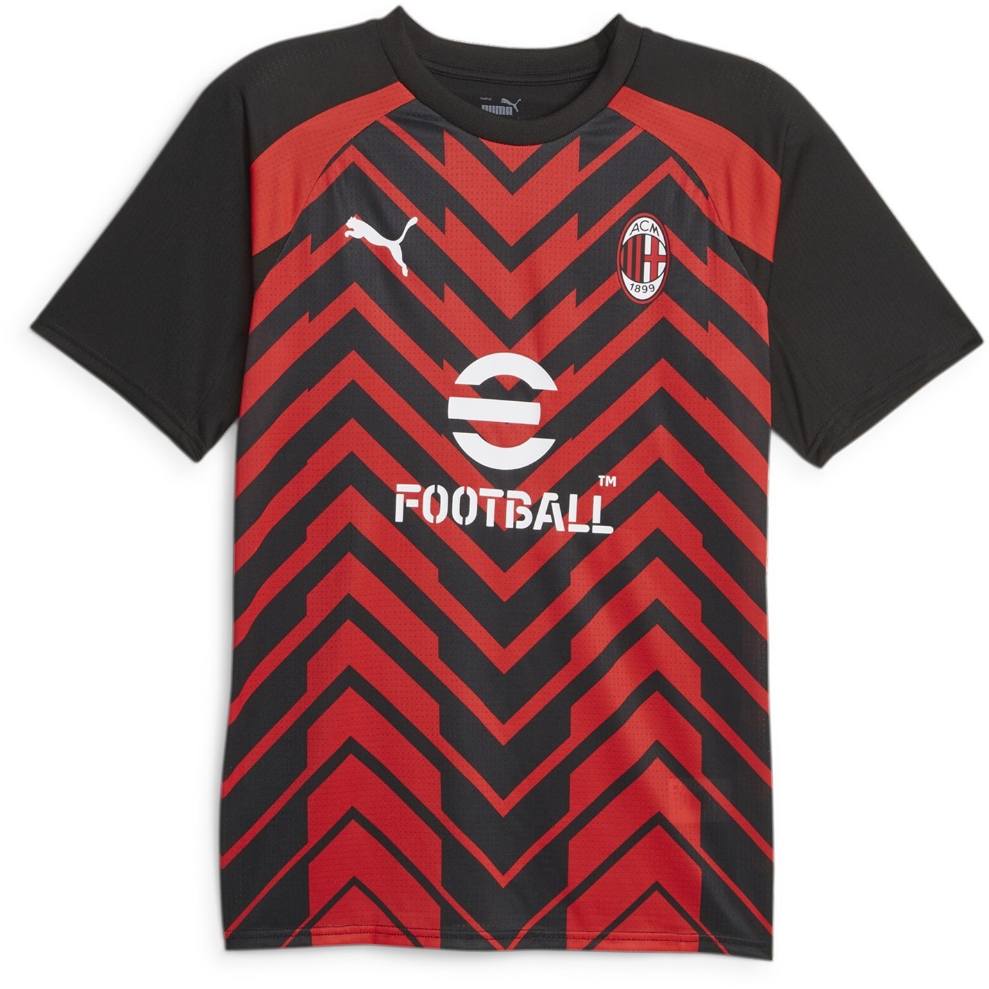 Tricou fotbal Puma AC Milan 2023 2024 pentru adulti rosu negru