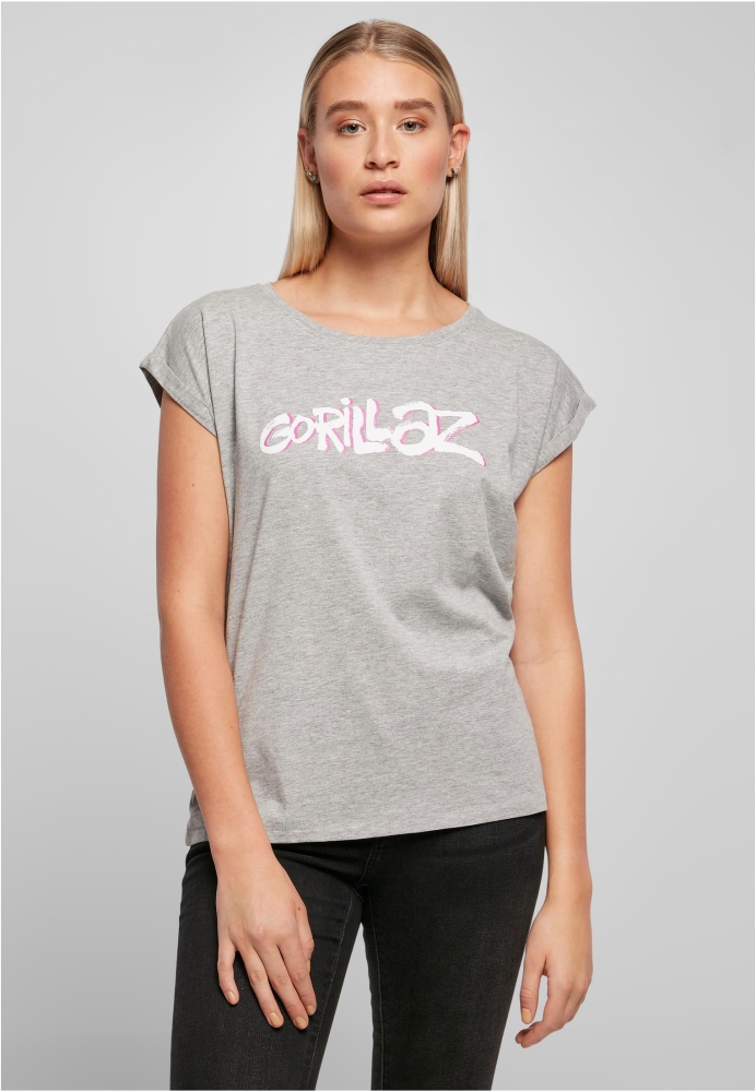 Tricou Gorillaz Logo pentru Femei gri deschis Merchcode