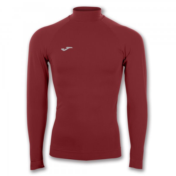 Tricou Joma Brama clasic Seamless visiniu cu maneca lunga rosu burgundy