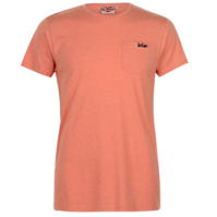 Tricou Lee Cooper Essentials cu buzunar pentru Barbati portocaliu marl