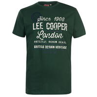 Tricou Lee Cooper cu imprimeu mare Vintage pentru Barbati verde