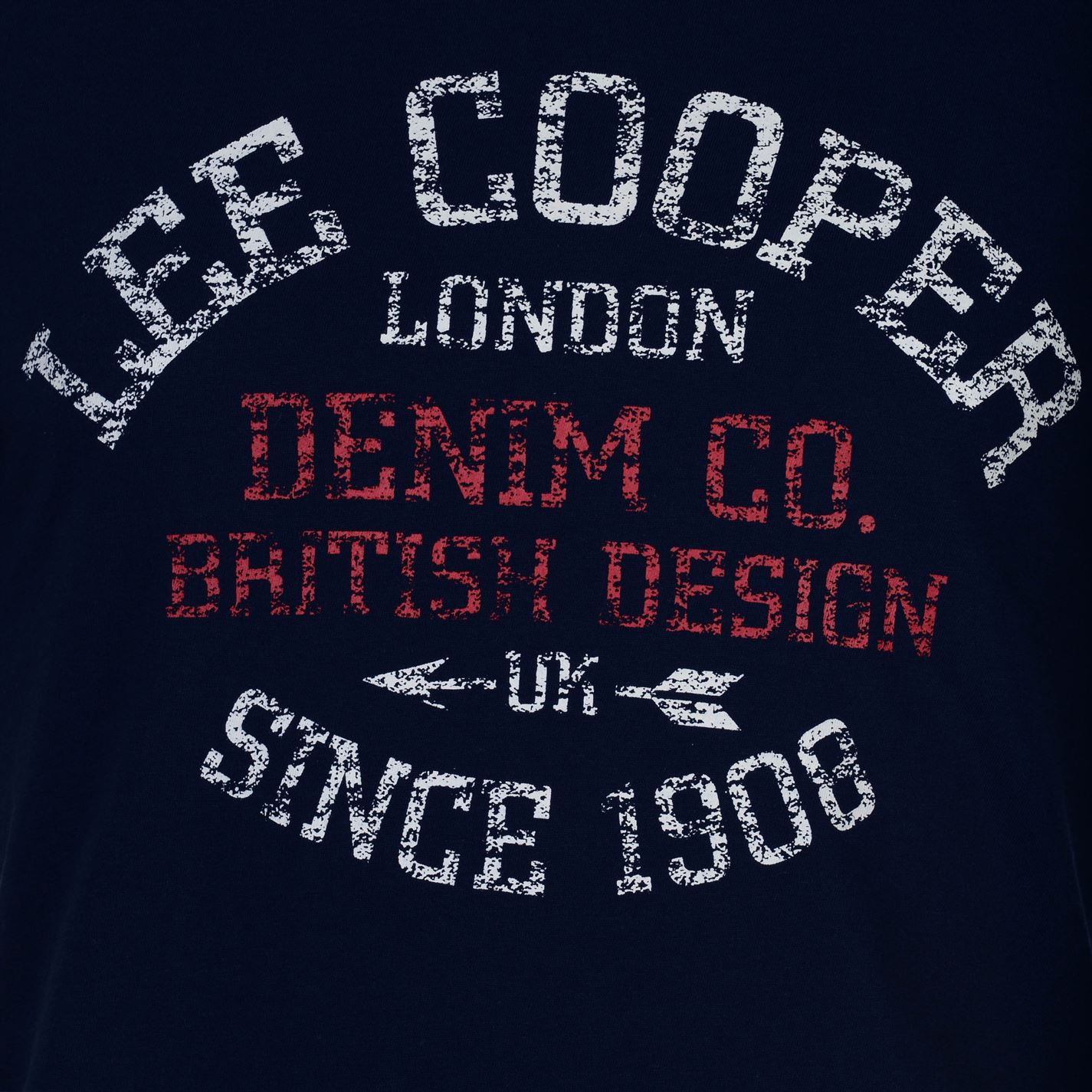 Tricou Lee Cooper cu imprimeu mare Vintage pentru Barbati bleumarin