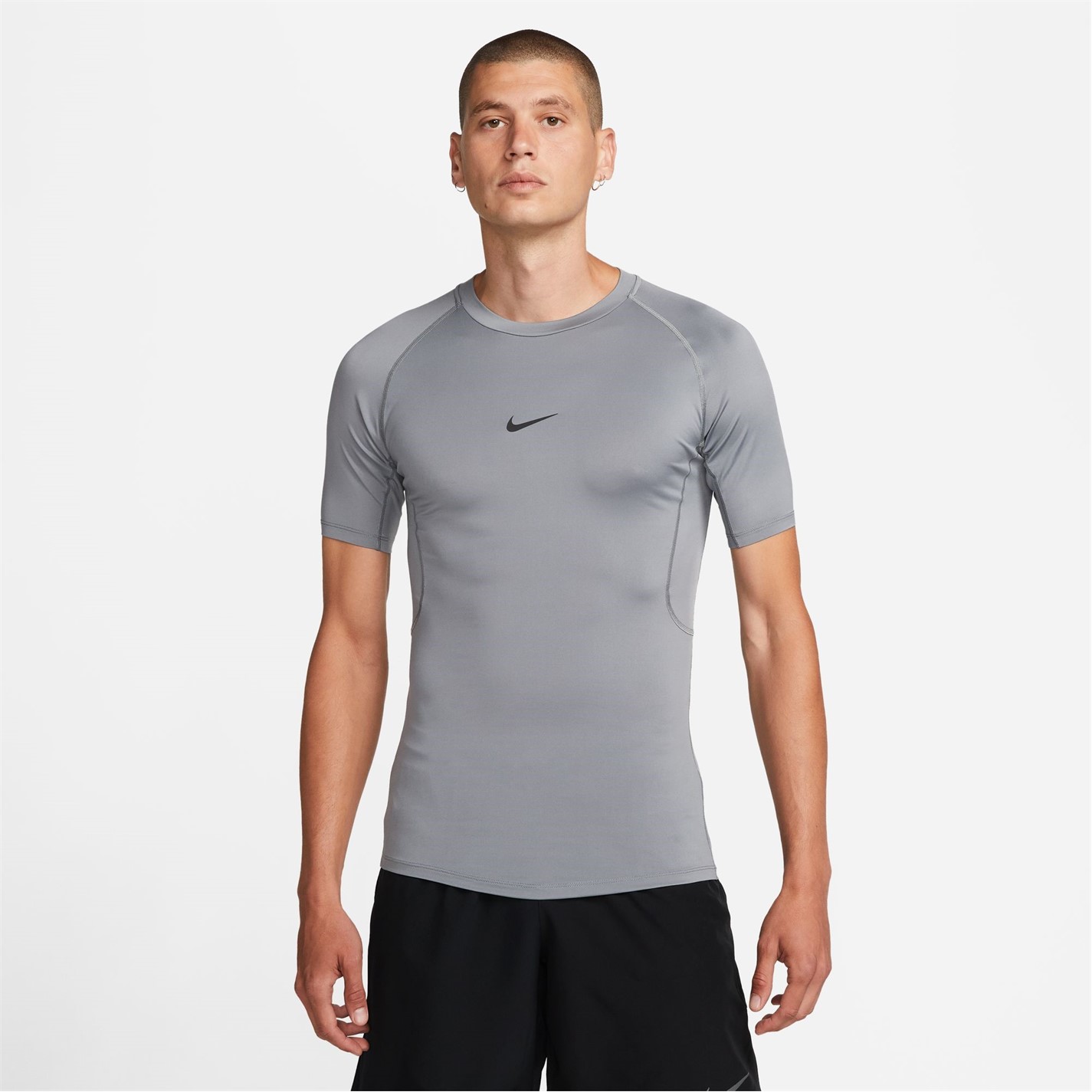 Tricou maneca scurta Nike Pro Tight Fit pentru Barbati gri