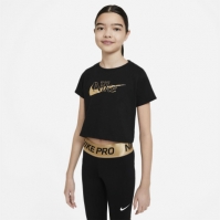 Tricou Nike NSW Crop pentru Femei negru auriu