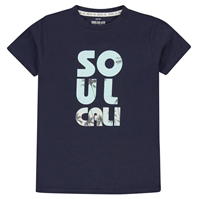 Tricou SoulCal Fashion pentru baietei bleumarin palm