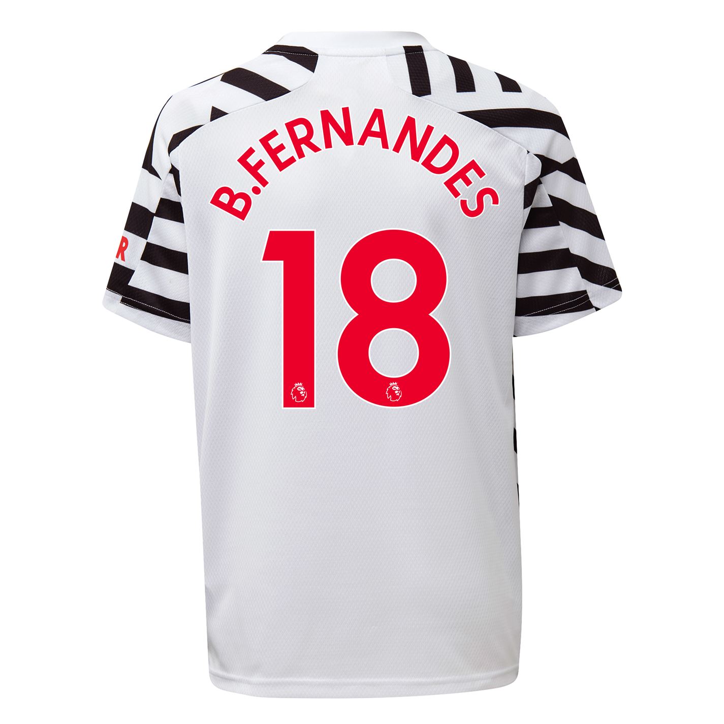 Tricou sport Third adidas Manchester United Bruno Fernandes 2020 2021 alb negru