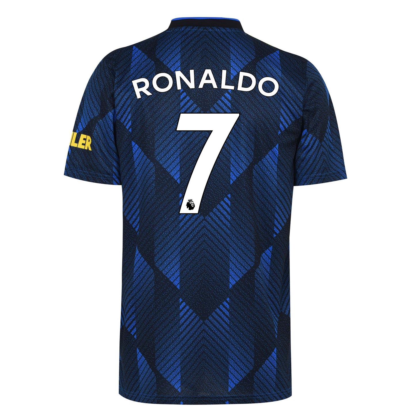 Tricou sport Third adidas Manchester United Cristiano Ronaldo 2021 2022 albastru