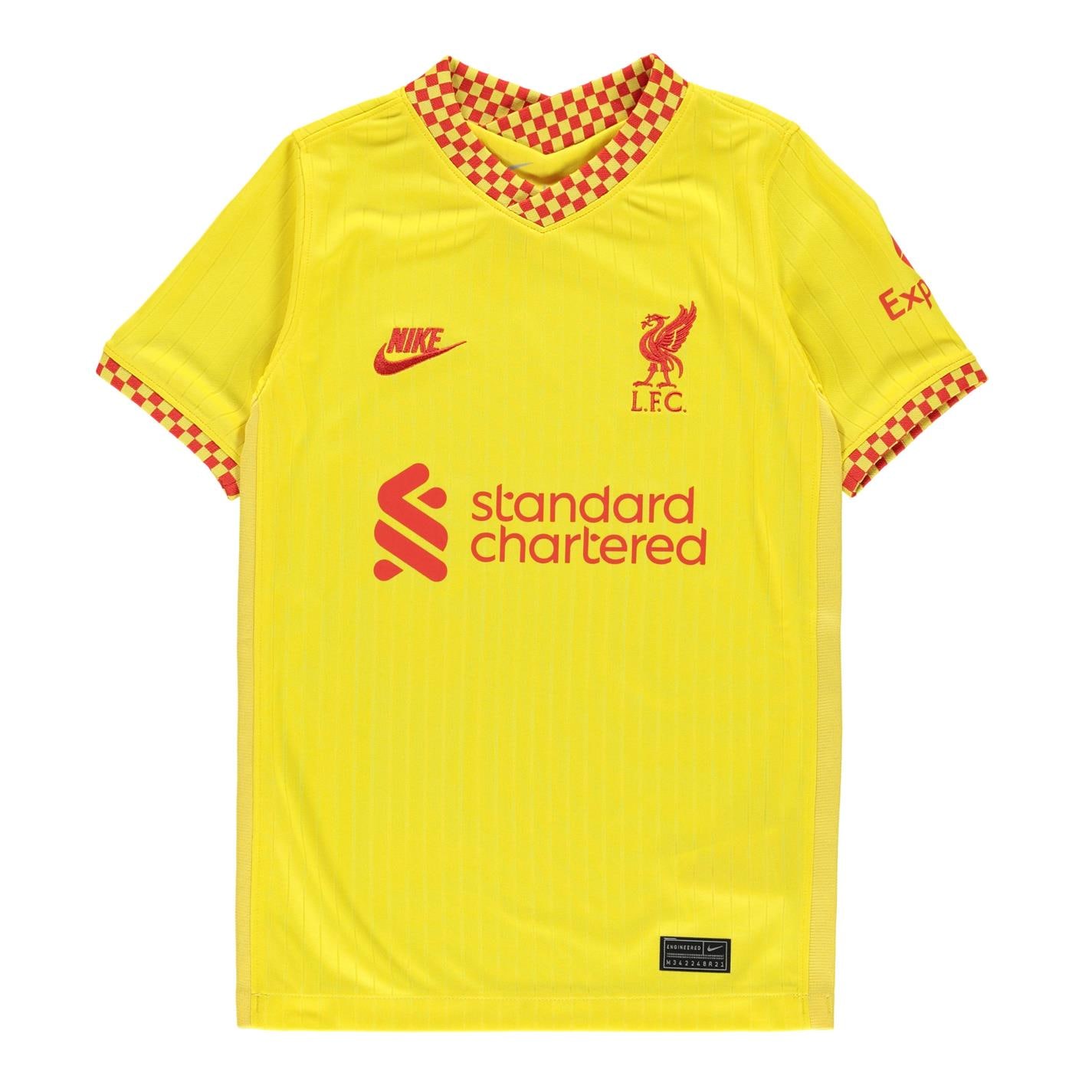 Tricou sport Third Nike Liverpool 2021 2022 pentru copii galben