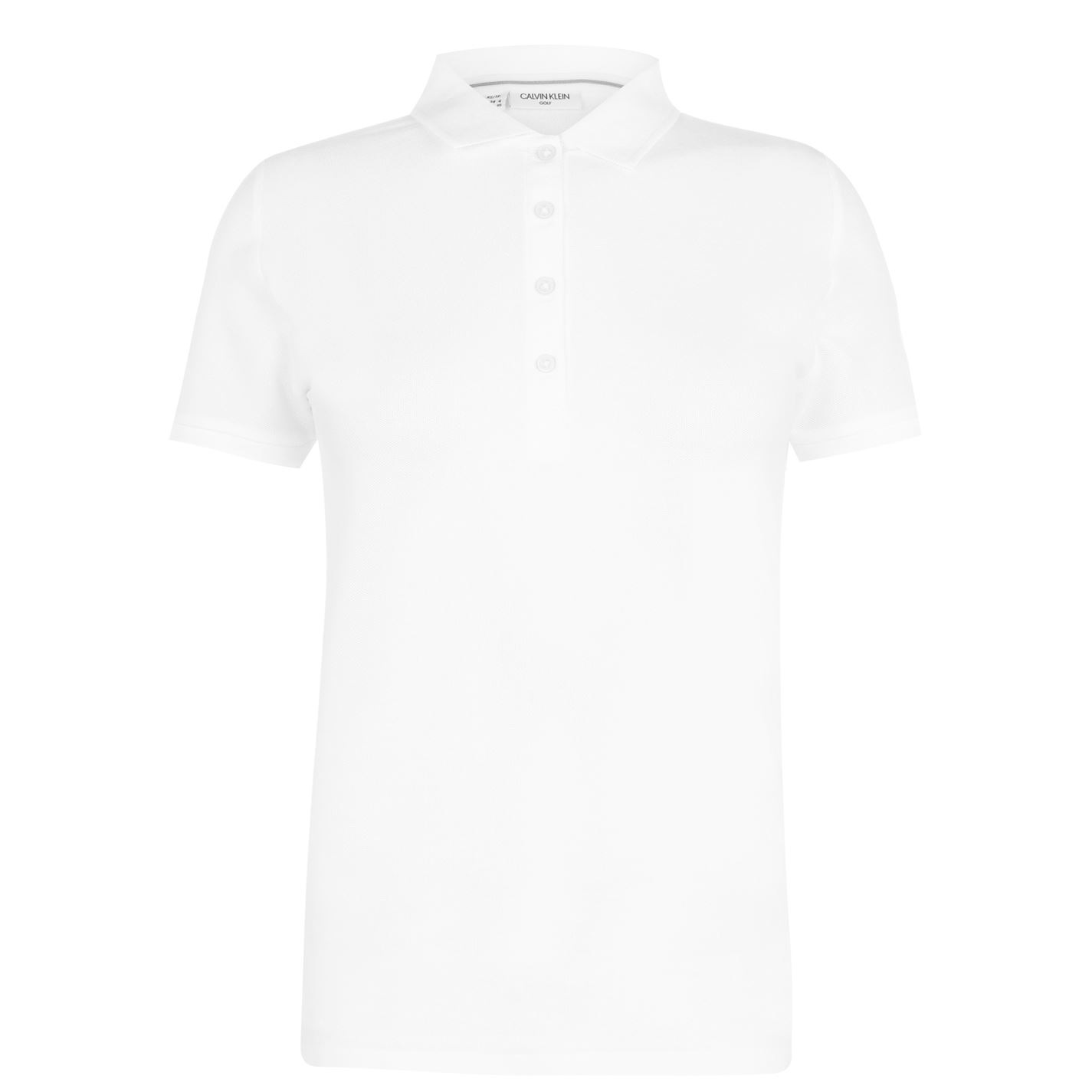 Tricouri Polo Calvin Klein Golf Sleeve bumbac pentru Femei alb