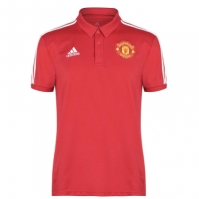 Tricouri polo cu dungi adidas Manchester United 3 Shirt 2020 2021 pentru Barbati rosu