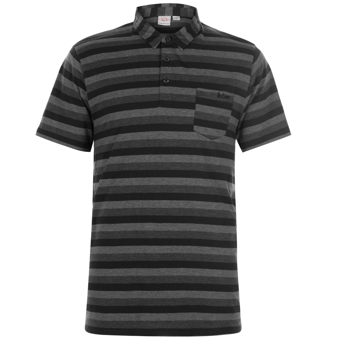 Tricouri polo cu dungi Lee Cooper Tonal Shirt pentru Barbati negru marl