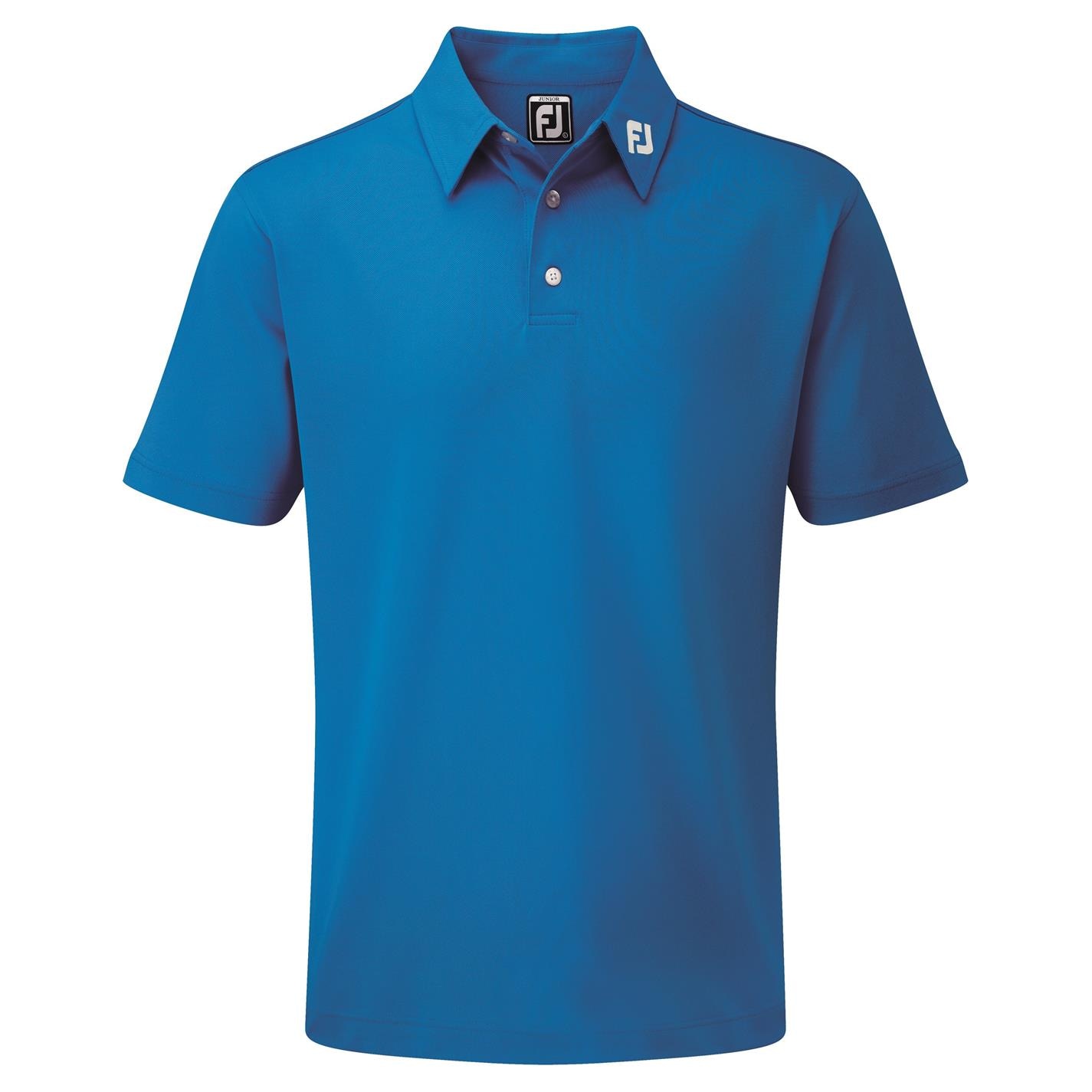 Tricouri Polo Footjoy Pique Solid Juniors albastru