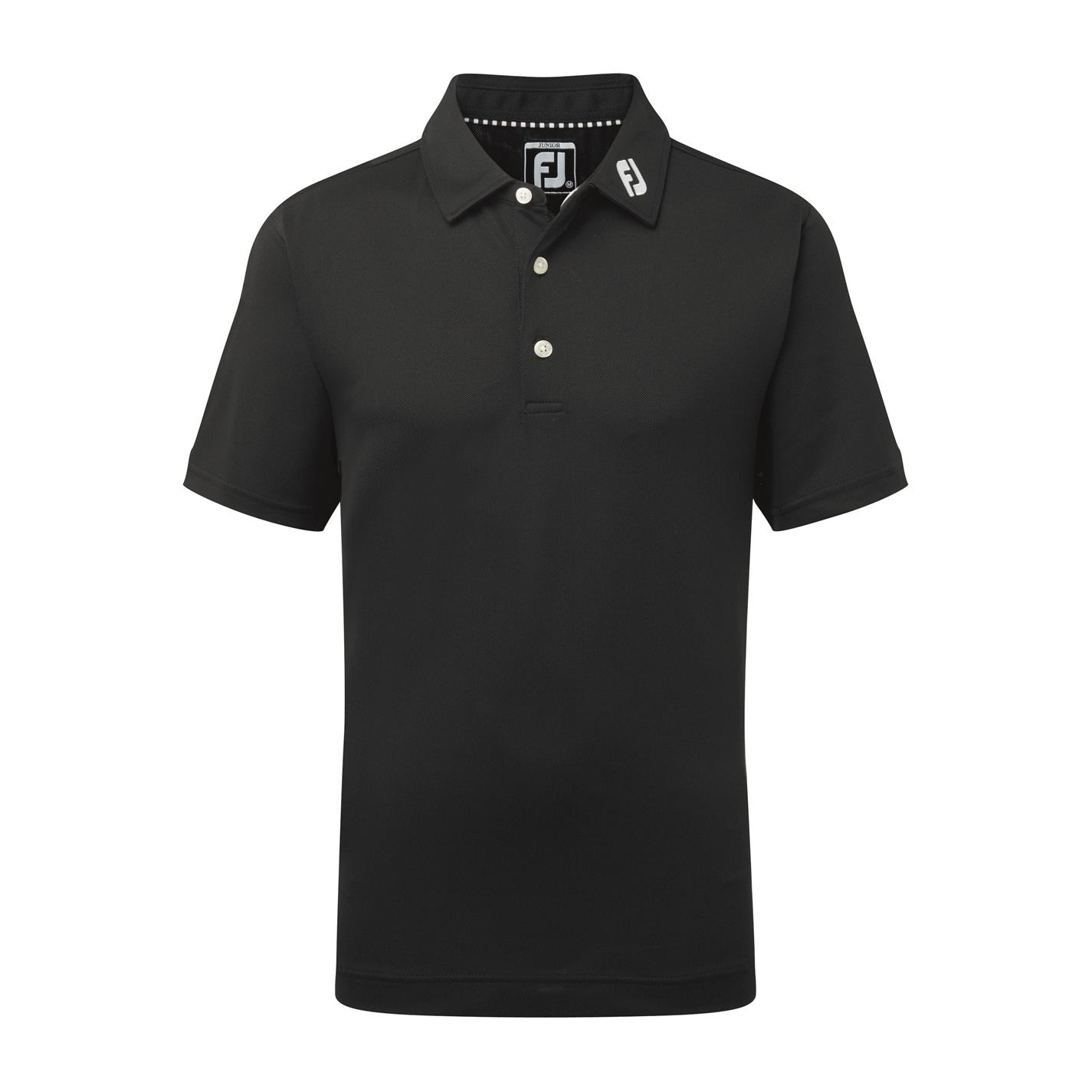 Tricouri Polo Footjoy Pique Solid Juniors negru