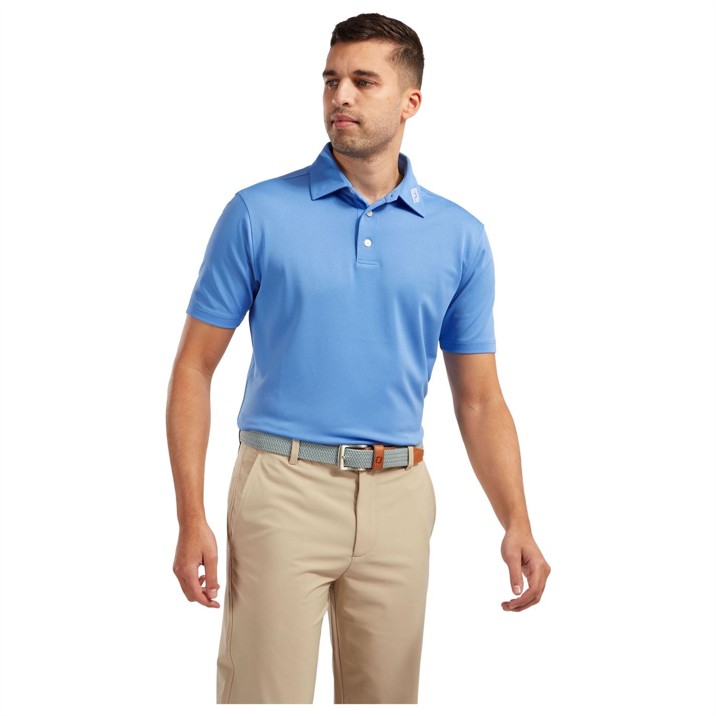 Tricouri Polo Footjoy Solid pentru Barbati deschis albastru