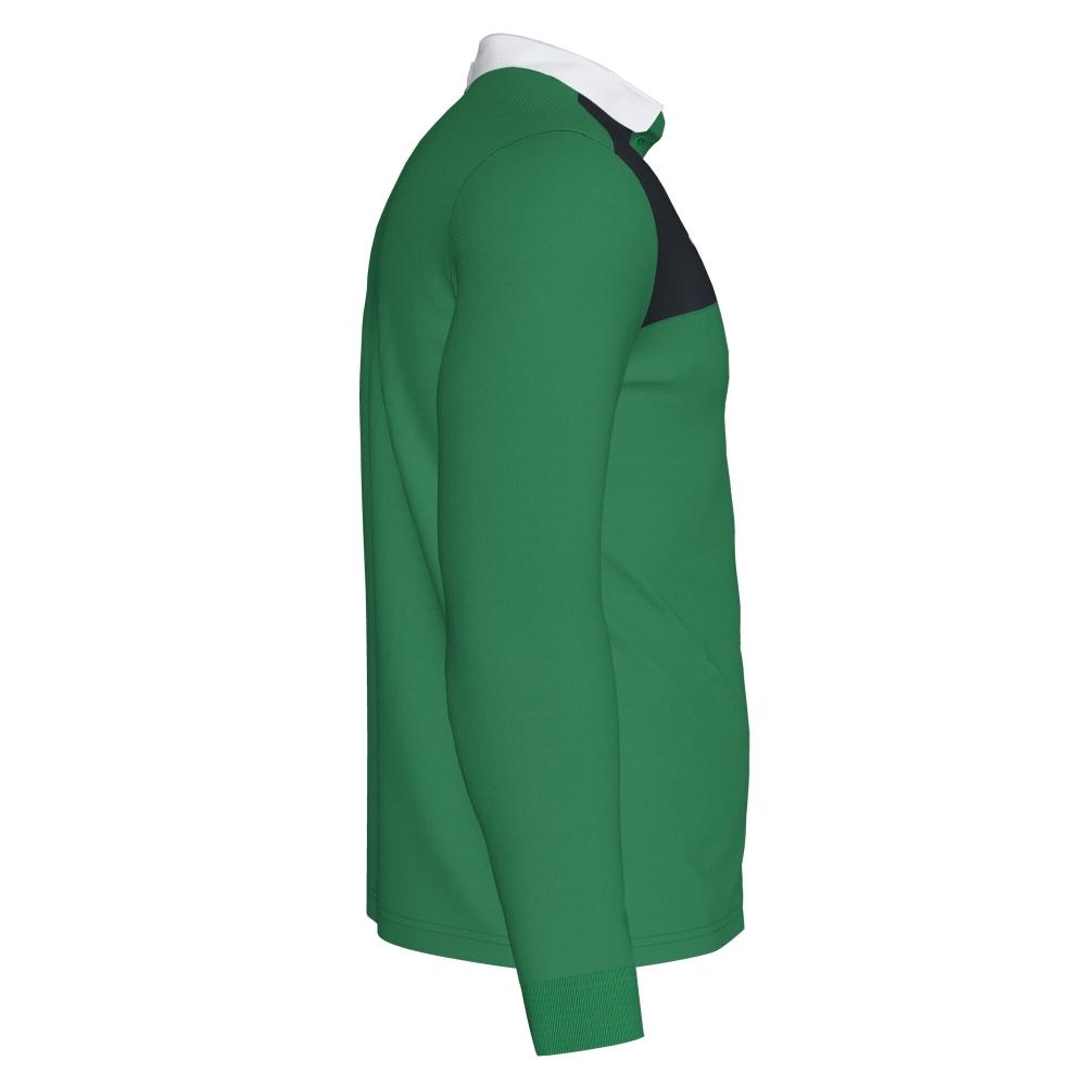 Tricouri Polo Joma Winner II verde-negru cu maneca lunga