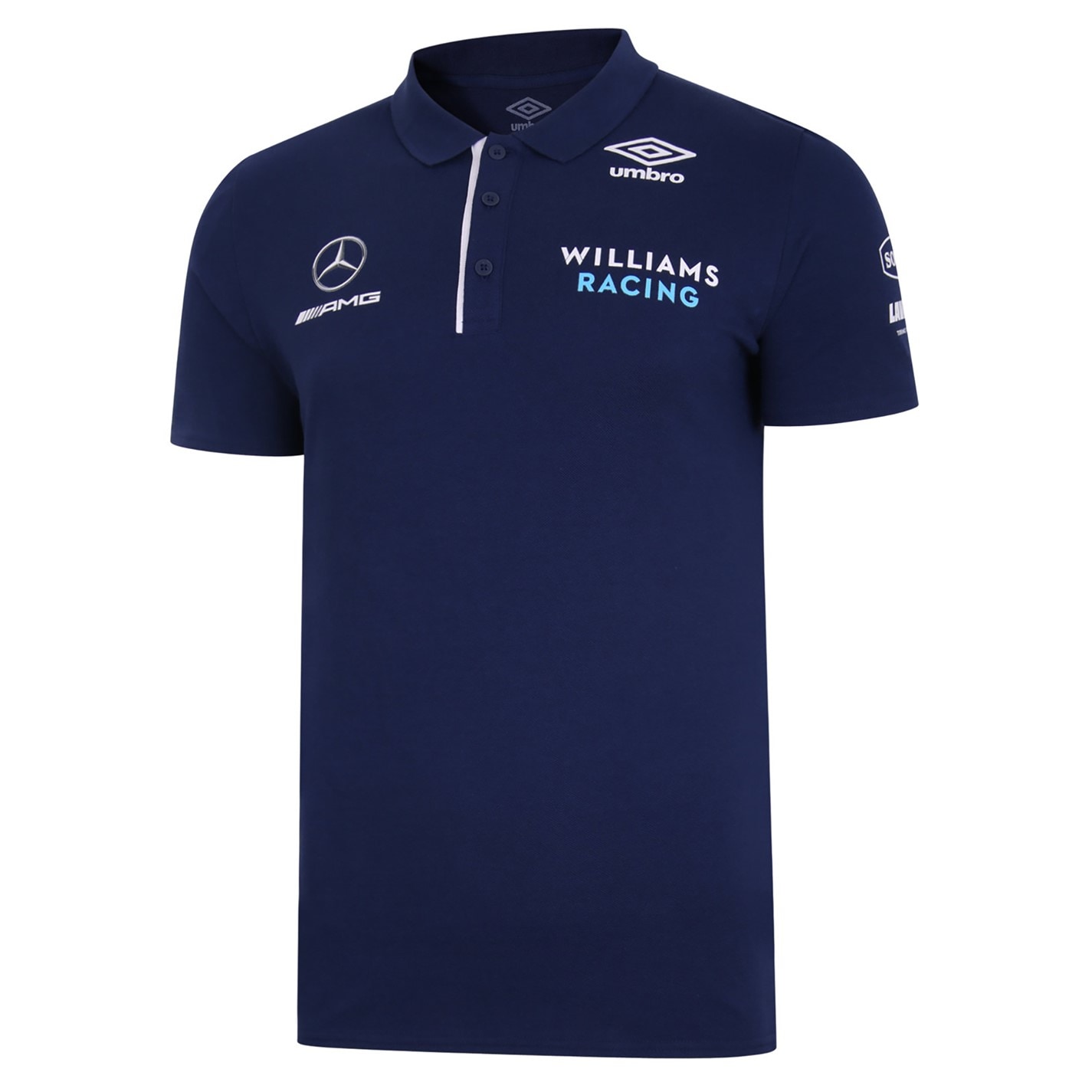 Tricouri Polo Umbro Williams pentru Barbati med bleumarin bril alb