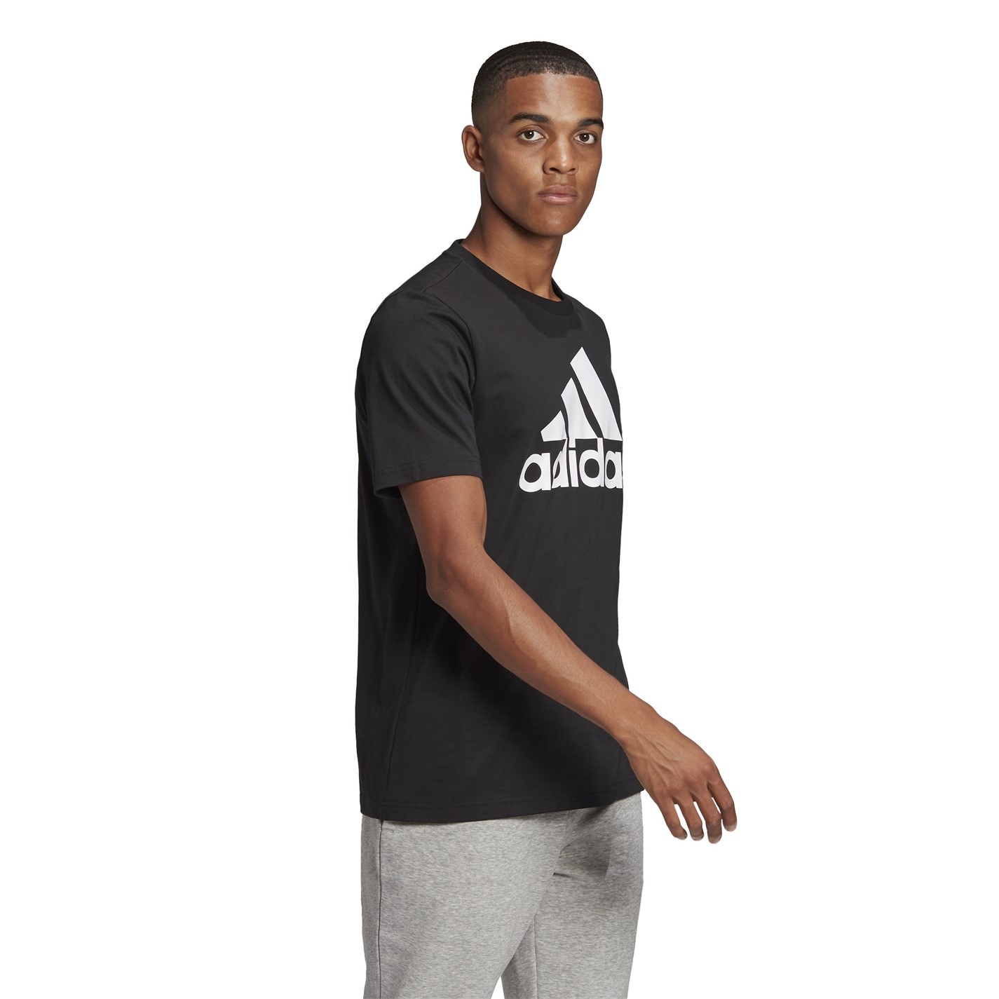 Tricou cu logo grafic adidas pentru Barbati negru alb