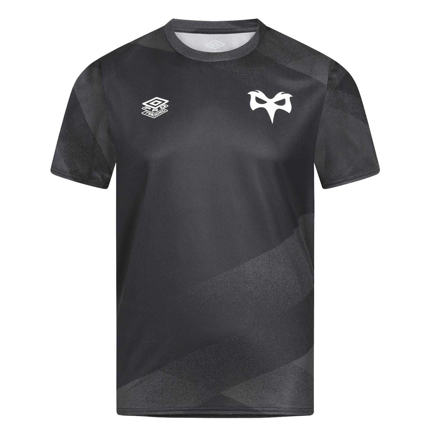 Umbro Ospreys Warm Up Shirt 2021 2022 pentru Barbati negru gri carbon