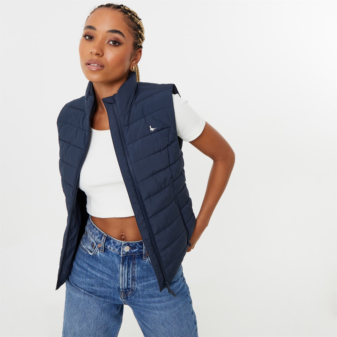 Veste Jack Wills Badwell Lightweight Puffer bleumarin